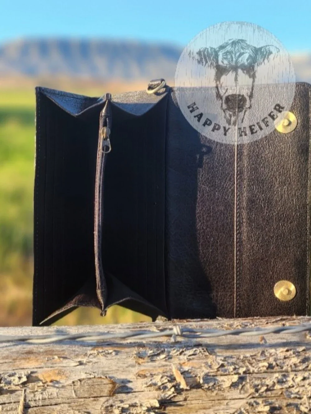 Leather Cowhide Wallet/Crossbody
